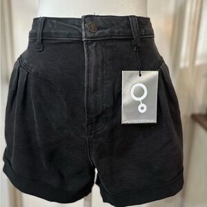 High Waist Black Women's Shorts